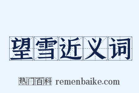 望雪近义词是什么意思的图片